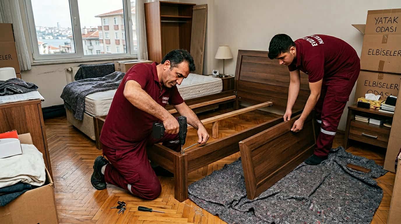Villa Taşımacılığı - ahsap koltuk iskeletini kaldirarak tasima