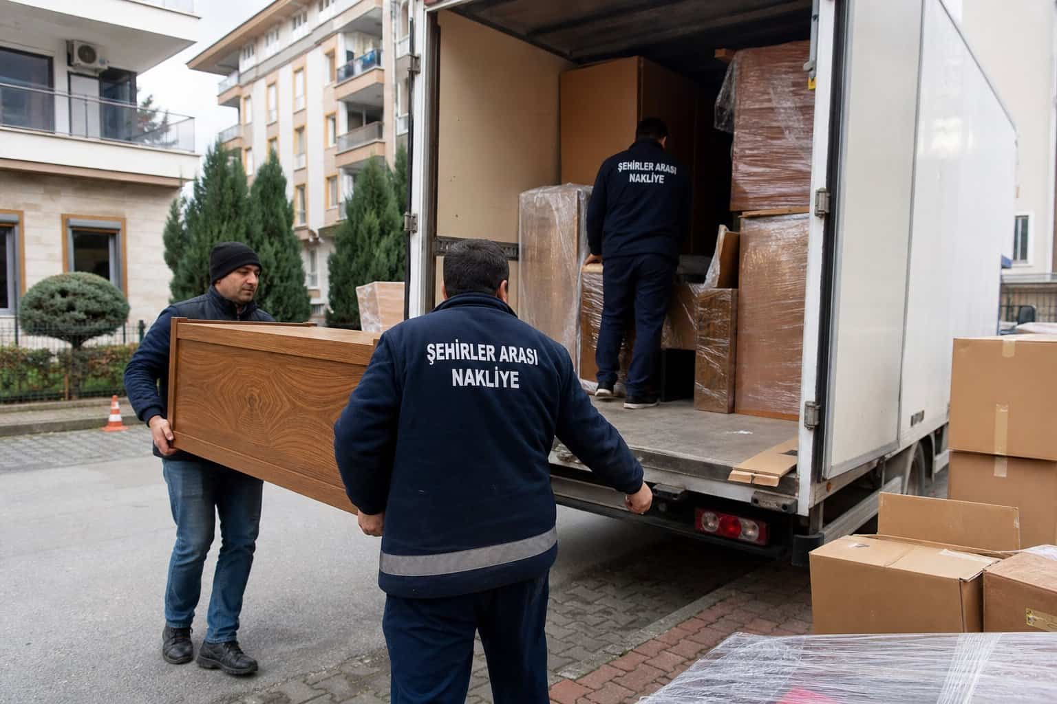 Acil Taşıma Planlaması - evden cikarilan konsolun kamyonete tasinmasi