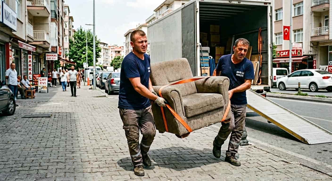 Ofis Taşımacılığı kapsamında kanepeyi tasima arabasiyla nakletme