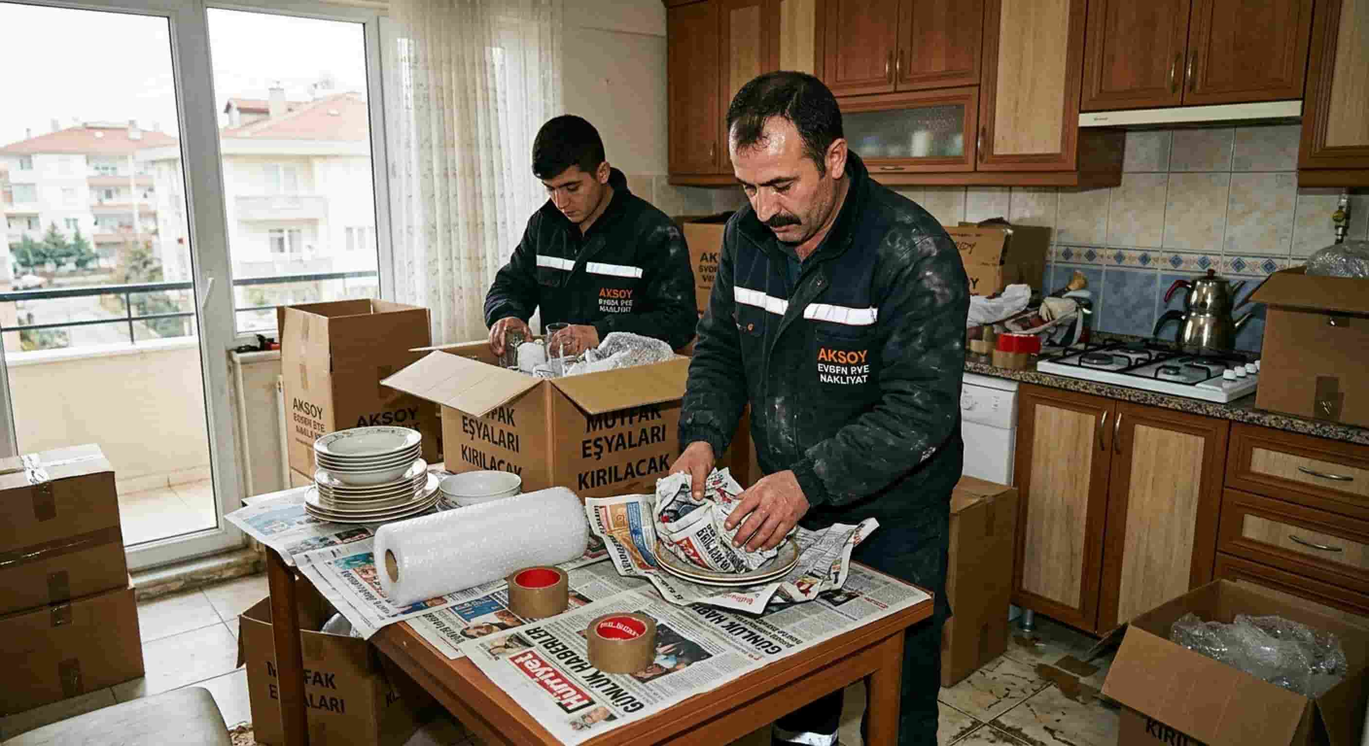 Ofis Taşımacılığı kapsamında koridor ucunda kutu toparlama