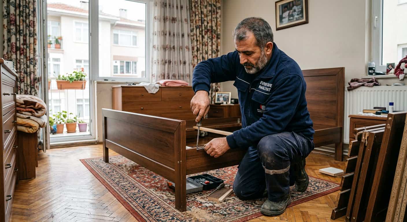 Kırklareli Evden Eve Nakliyat kapsamında mobilya mentesesini hassas sokme