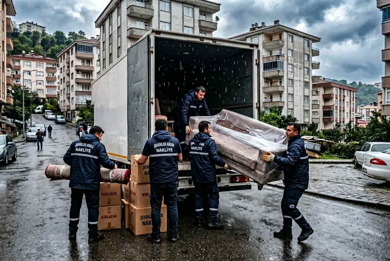 İstanbul Evden Eve Nakliyat - paketli mobilyalarin kamyonete aktarilmasi